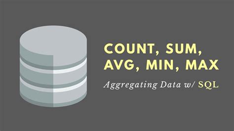 MongoDB Aggregation: MIN, MAX, SUM, AVG, COUNT (with .